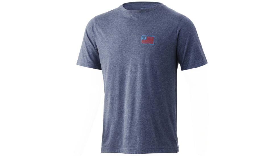 HUK Performance Fishing Bars Tee - Men's, Sargasso Sea Heather, S, H1000332-416-S