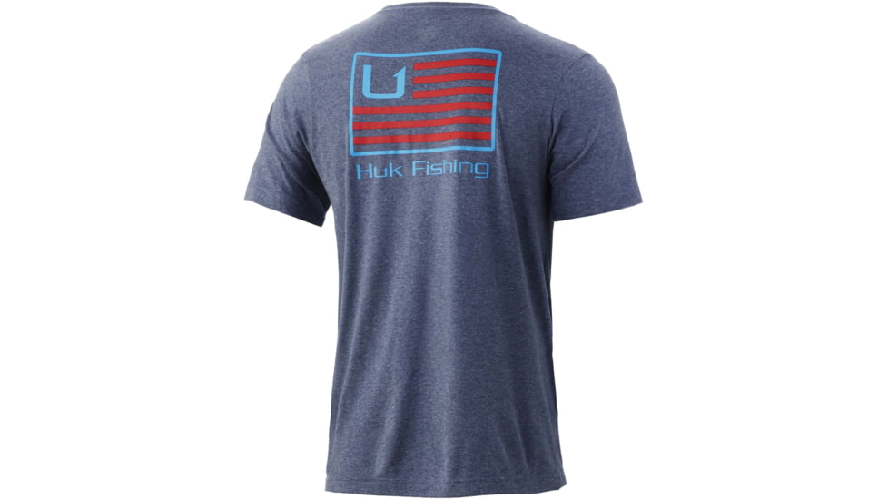 HUK Performance Fishing Bars Tee - Men's, Sargasso Sea Heather, S, H1000332-416-S