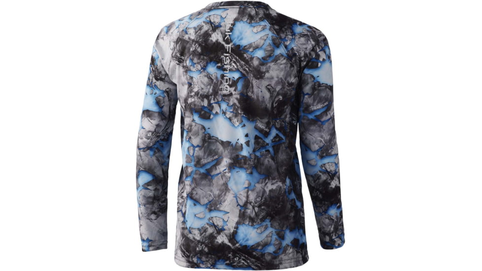 HUK Performance Fishing Mossy Oak Pursuit Fracture L/S Shirt - Kids, Mossy Oak Lightning, YXL, H7120063-991-YXL