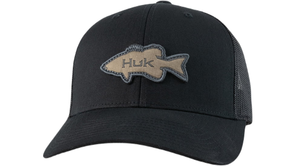 HUK Performance Fishing Bass Patch Trucker - Mens, Black, 1US, H3000517-001-1