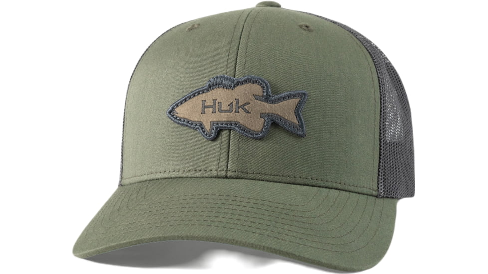 HUK Performance Fishing Bass Patch Trucker - Mens, Moss, 1US, H3000517-316-1