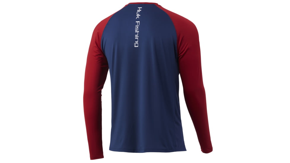 HUK Performance Fishing Double Header Long Sleeve - Men's, Sargasso Sea, Extra Large, H1200341-409-XL