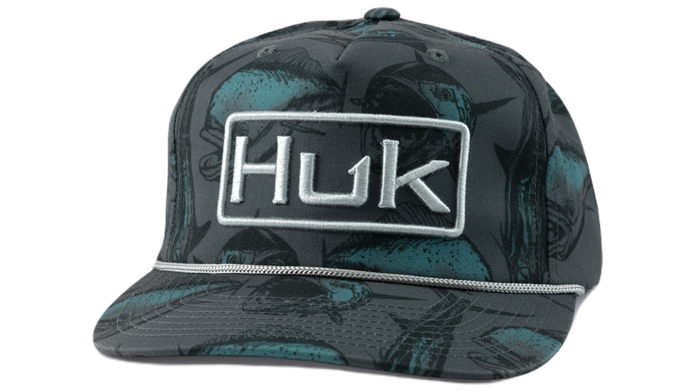 HUK Performance Fishing Grand Slam Rope Trucker - Mens, Volcanic Ash, 1US, H3000509-013-1