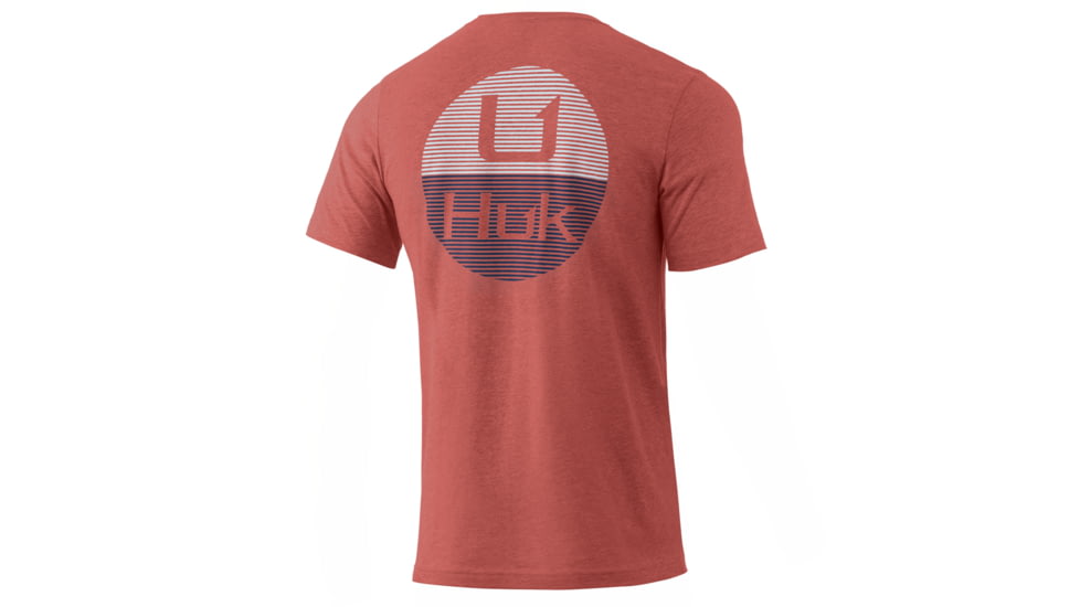 HUK Performance Fishing HUK Horizon Lines Tee - Men's, Blood Red Heather, Medium, H1000254-644-M