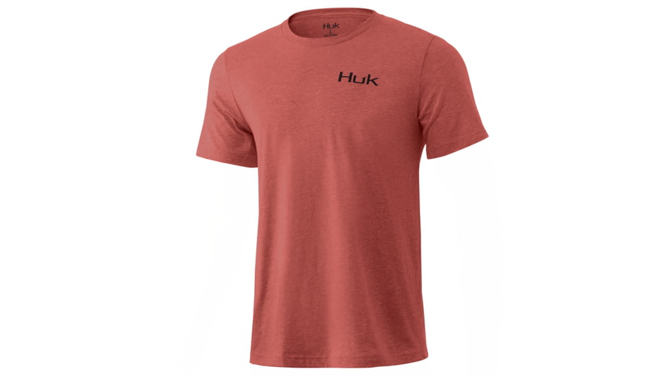 HUK Performance Fishing HUK Horizon Lines Tee - Men's, Blood Red Heather, Medium, H1000254-644-M