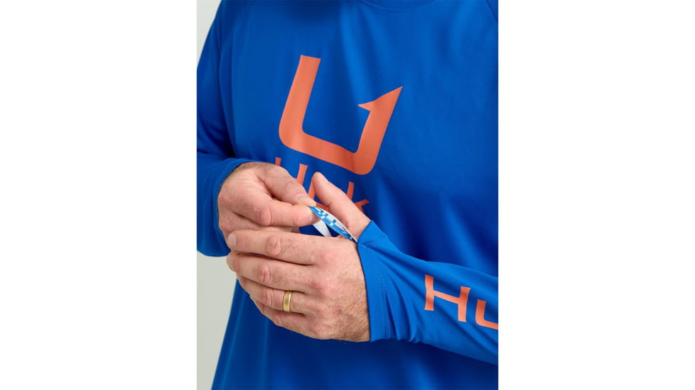 HUK Performance Fishing Huk Icon Crew Long Sleeve Shirt Fresh Salmon XL E13EC917, ATH1200573460XXL