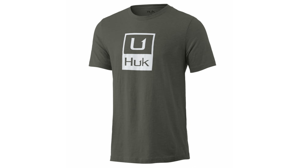 HUK Performance Fishing HUK'd Up Tee - Men's, Kalamata Olive Heather, Small, H1000252-346-S