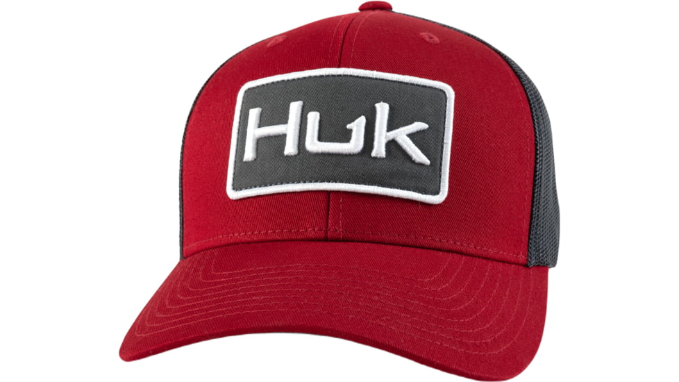 HUK Performance Fishing Logo Trucker - Mens, Scarlet Blaze, 1US, H3000460-621-1