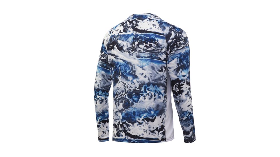 HUK Performance Fishing Mossy Oak Pursuit Long Sleeve Graphic T-Shirt - Mens, Mossy Oak Hydro Glacier, 2XL, H1200228-098-XXL