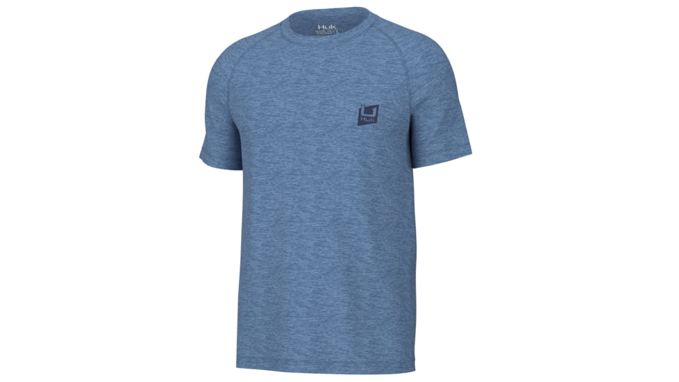 HUK Performance Fishing Performance Tee SS Cationic Heather - Mens, Quiet Hrbr Hthr, L, H1200618-509-L