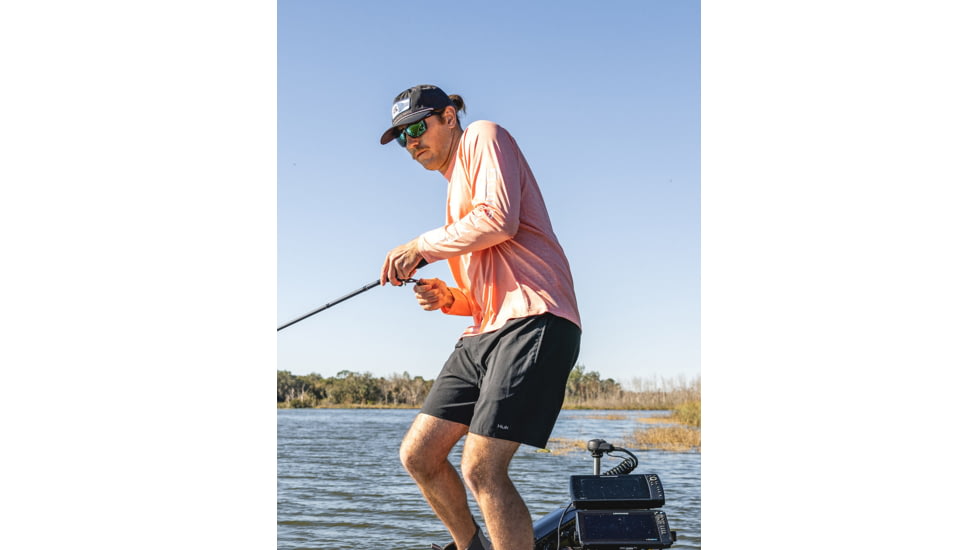 HUK Performance Fishing Pursuit Printed Volley Short - Mens, Black, Small, H2000227-001-S