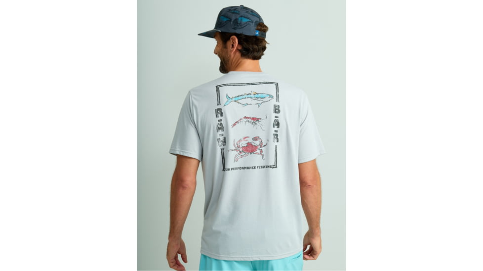 HUK Performance Fishing Raw Bar Tee - Mens, Harbor Mist, 2XL, H1000527-034-XXL