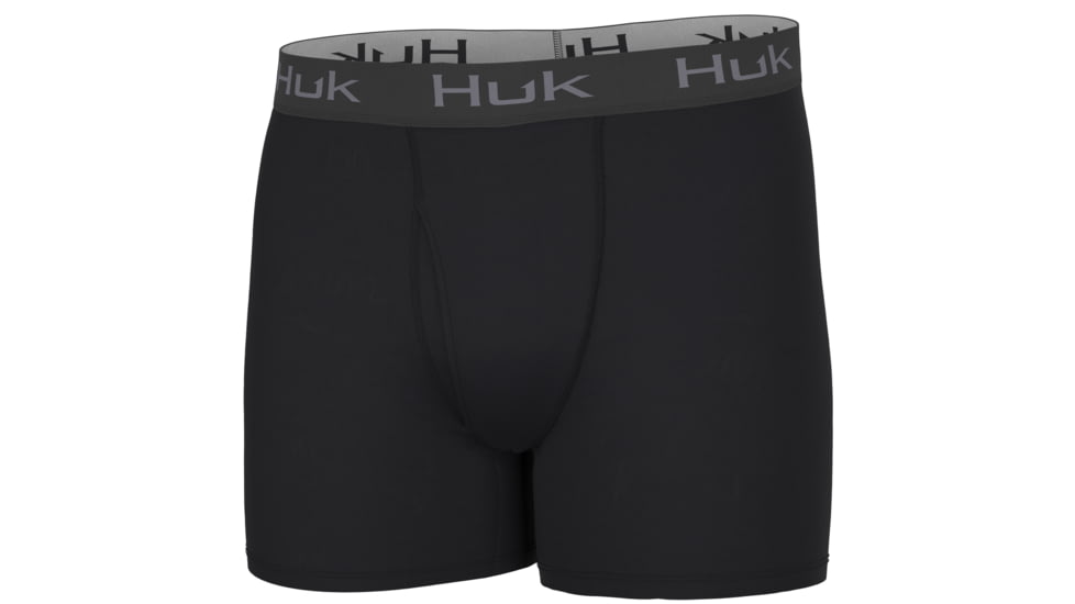 HUK Performance Fishing Solid Boxer - Mens, Black, L, H5000043-001-L
