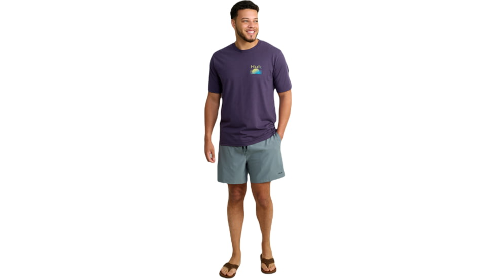 HUK Performance Fishing Sunsirse Stripe Tee - Mens, Mysterioso, 2XL, H1000516-508-XXL