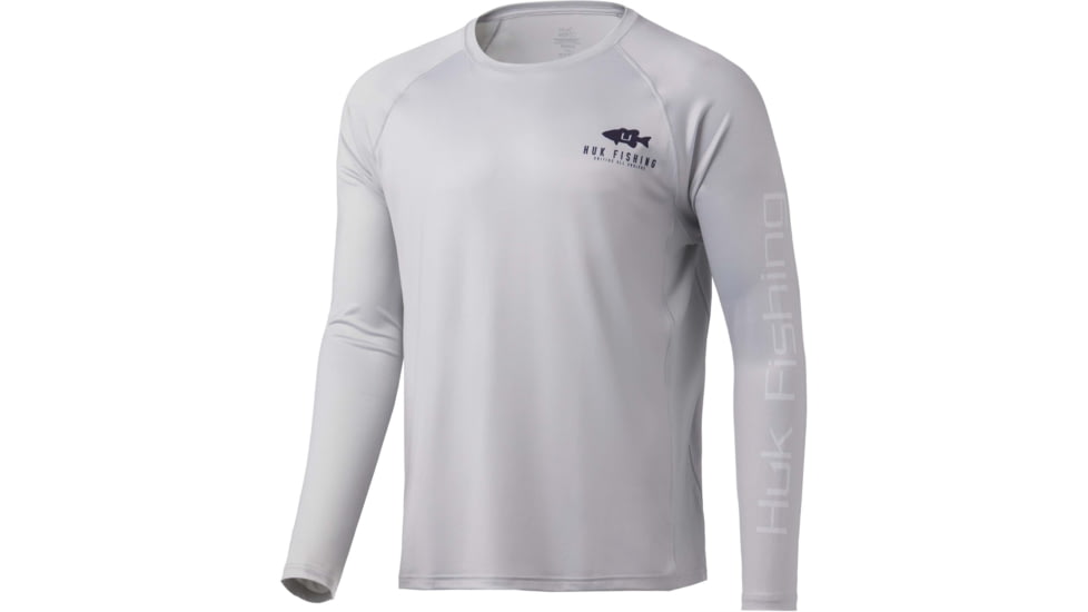 HUK Performance Fishing Sunset Bass Pursuit L/S Shirt - Men's, Oyster, S, H1200421-052-S