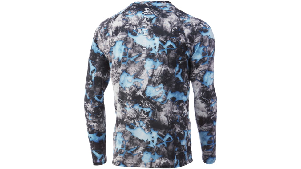 HUK Performance Fishing Vented Mossy Oak Fracture Pursuit L/S Shirt - Men's, Mossy Oak Lightning, L, H1200399-991-L
