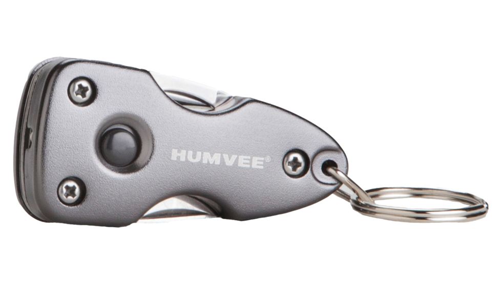 Humvee 9-Bulb LED Flashlight and Keychain Tool Set, 2-Piece, Silver HMV-CP-6GRY