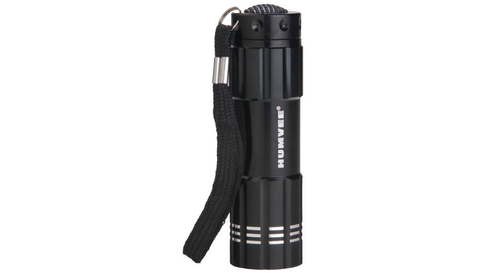 Humvee 9-Bulb LED Flashlight and Pocket Pliers Set, 2-Piece, Black HMV-KC-4BLK