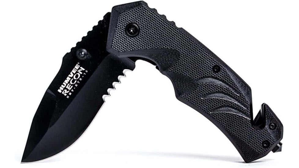 Humvee Adventure Gear HMVKTR15 Tactical Recon 3 Folding Drop Point Part Serrat
