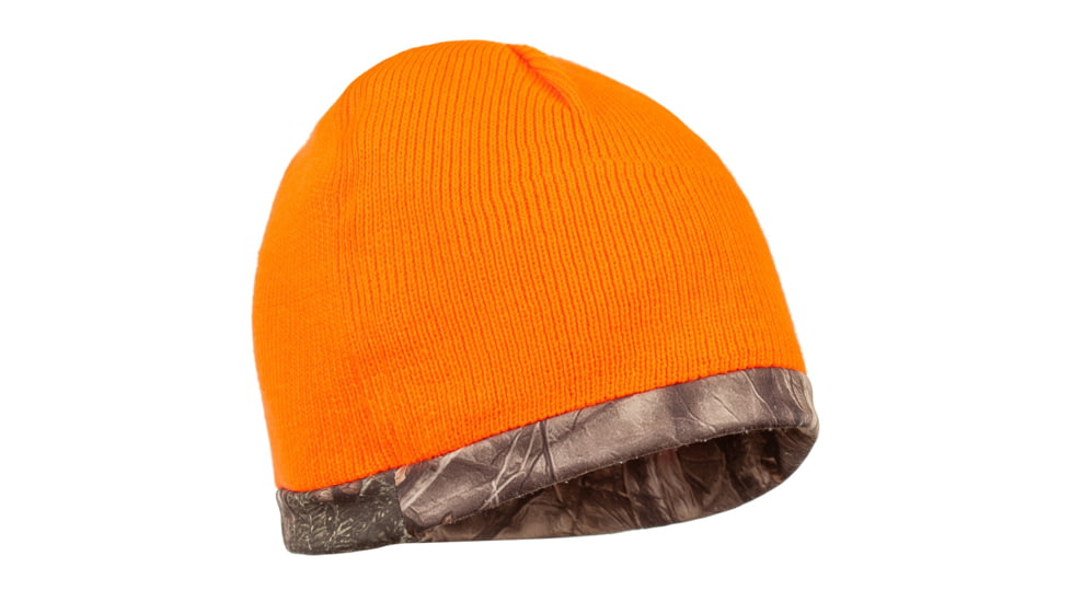 Huntworth Galena Heavy Weight Reversible Performance Fleece Beanie Hat - Mens, Hidden/Blaze, One Size, E-5540-HDN/BZ