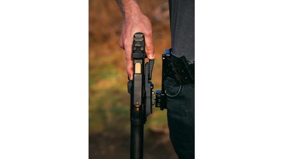 Hush Holsters SureFire X300 Nylon Mid Ride OWB Belt Holster, Right Hand, Black, X300-RH-RF-MR-00