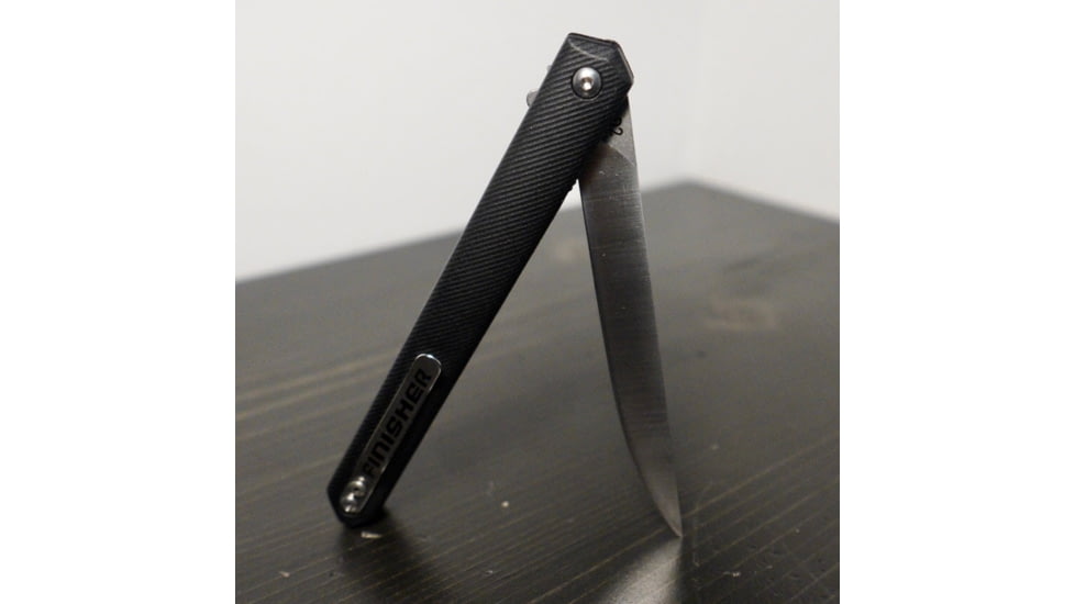 Huto Lifestyle Finisher Folding Hard Blade Skinner Knife, Black, FINSH-KNV-BLK