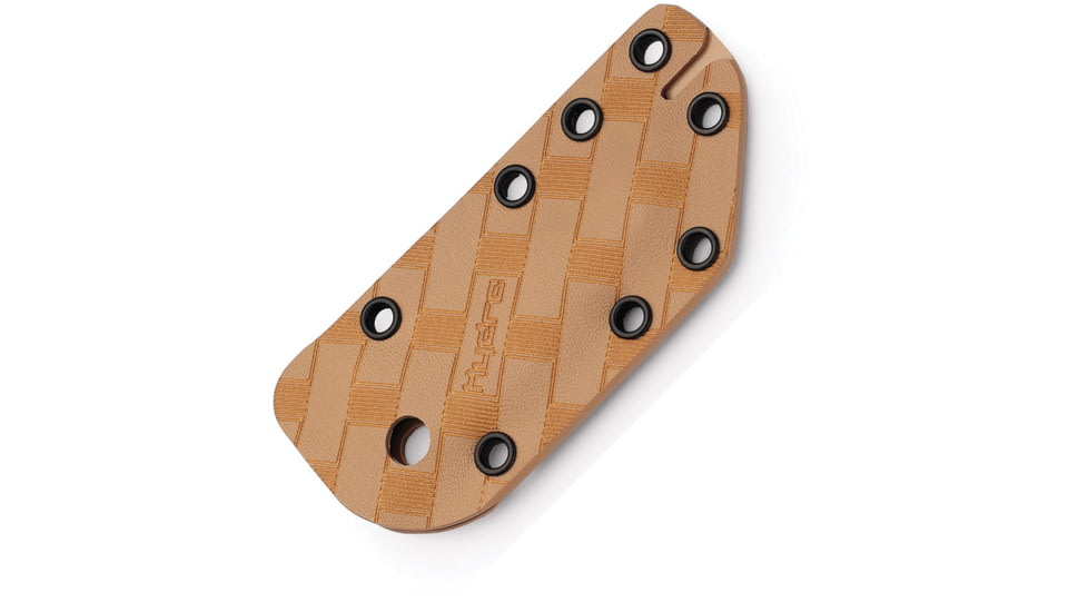 Hydra Knives Buzzard Black Vulture Version EDC Knife, 3.15in, 1.4116 SS, Black Powder Coated Seax Point Blade, Black Stainless Steel Handle, Brown Kydex Neck Sheath, HK-01-BLACK-SBR