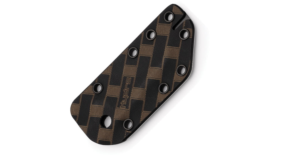 Hydra Knives Buzzard Black Vulture Version EDC Knife, 3.15in, 1.4116 SS, Black Powder Coated Seax Point Blade, Black Stainless Steel Handle, Black Kydex Neck Sheath, HK-01-BLACK-SBL