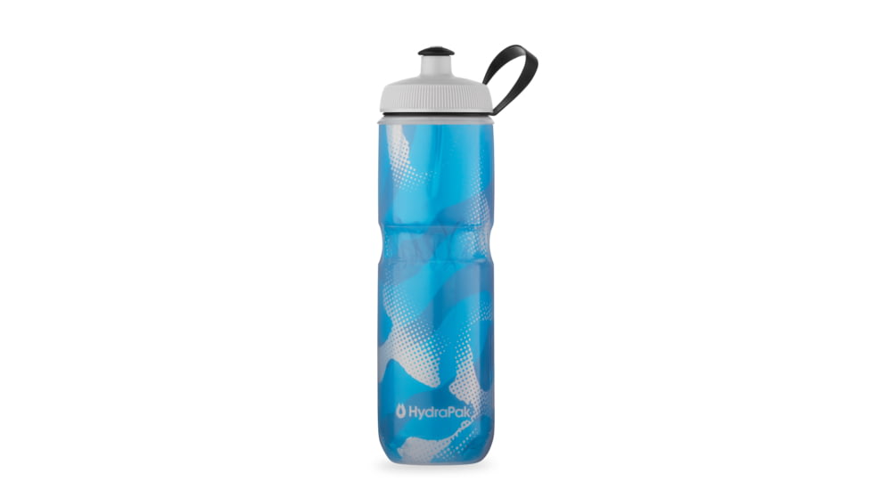 HydraPak Polar Sport Contender 24oz Bottle, Blue/Silver, 24oz/700ml, INS24OZ08