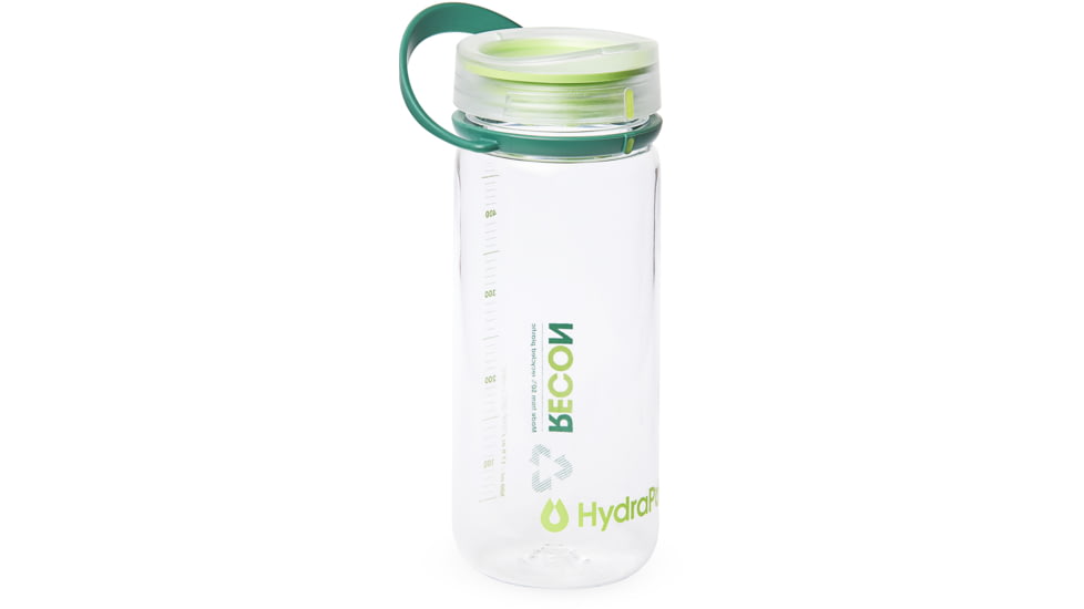 HydraPak Recon Bottle, 500ml, Clear/Evergreen &amp; Lime, BR03E