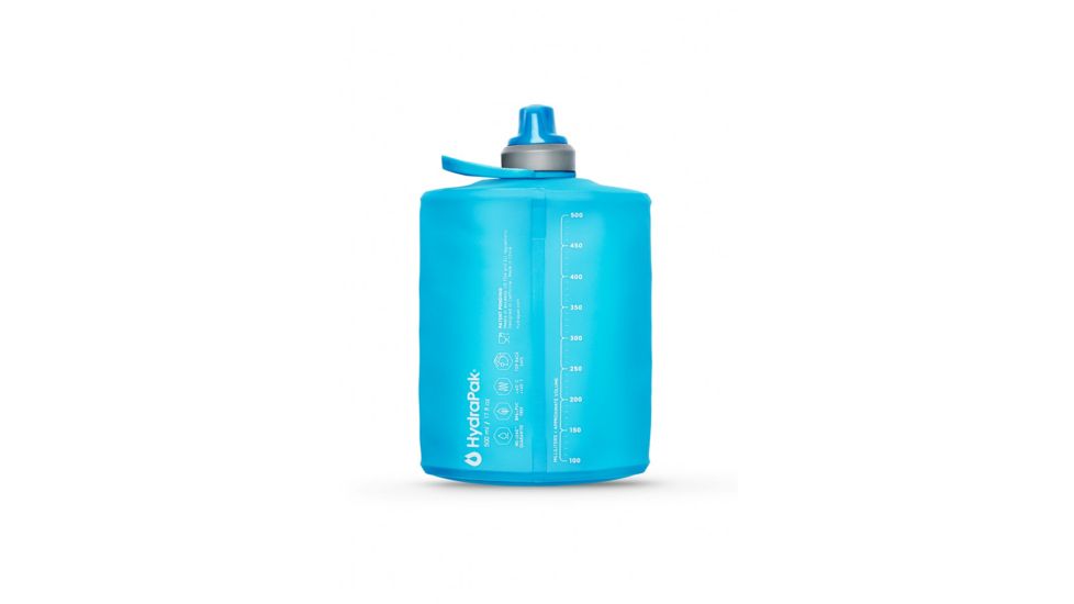 Hydrapak Stow Water Bottle, Malibu Blue, 500ml, GS305HP