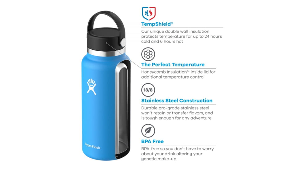 Hydro Flask 20 oz. Wide Mouth Bottle w/Flex Sip Lid, Hibiscus, W20BCX650