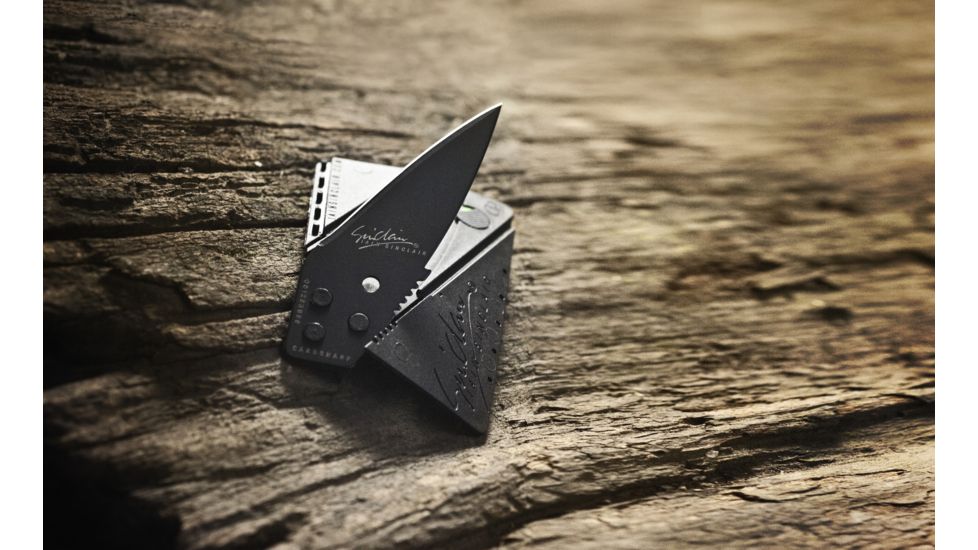 Iain Sinclair Cardsharp 2 Credit Card Knife, Black ISCSNB