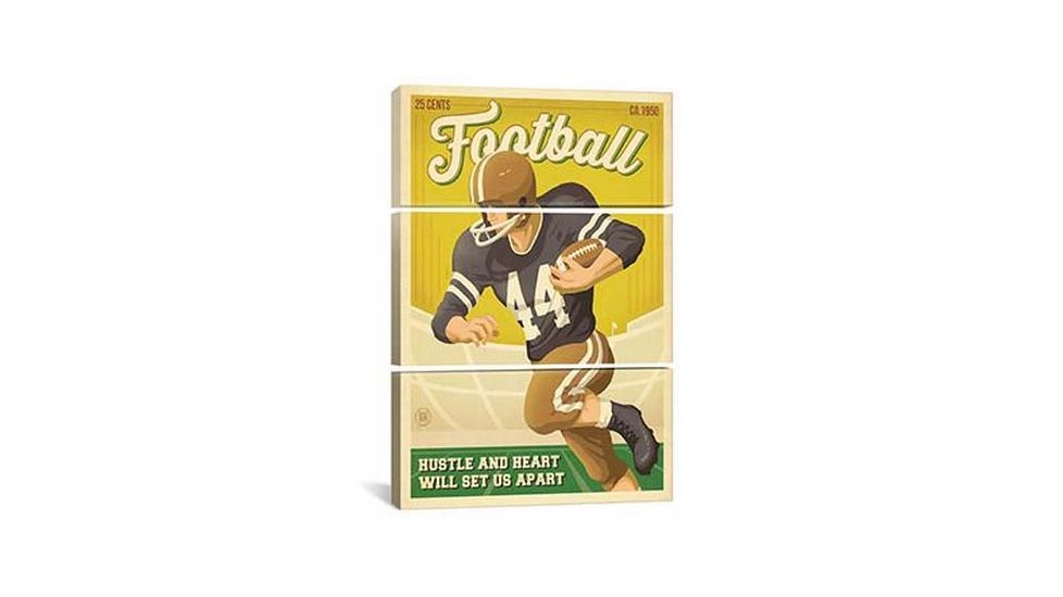iCanvas Football New by Anderson Design Group Print, Multi, 60x40x0.75, 3P ADG259-3PC3-60x40