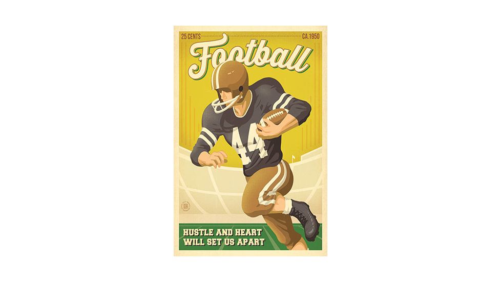iCanvas Football New by Anderson Design Group Print, Multi, 40x26x0.75 ADG259-1PC3-40x26