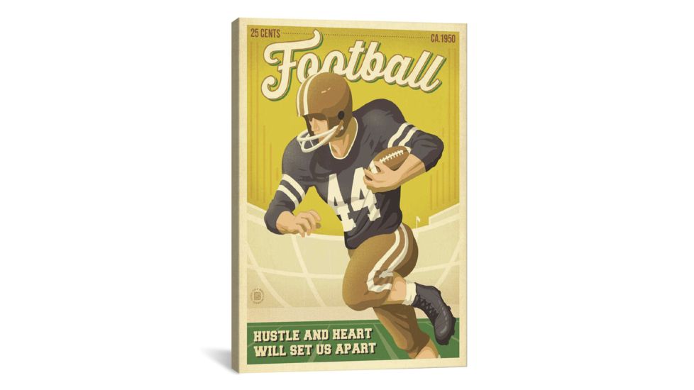 iCanvas Football New by Anderson Design Group Print, Multi, 26x18x0.75 ADG259-1PC3-26x18