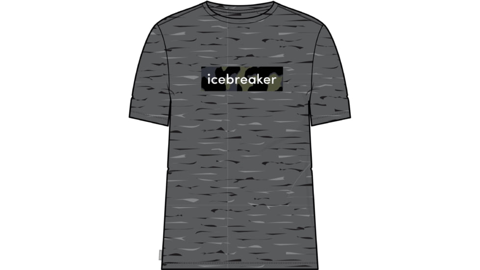 Icebreaker 150 Tech Lite II Short Sleeve Natural Shades Logo T-Shirt - Men's, Gritstone Heather, 2XL, IB0A56RH004XXL