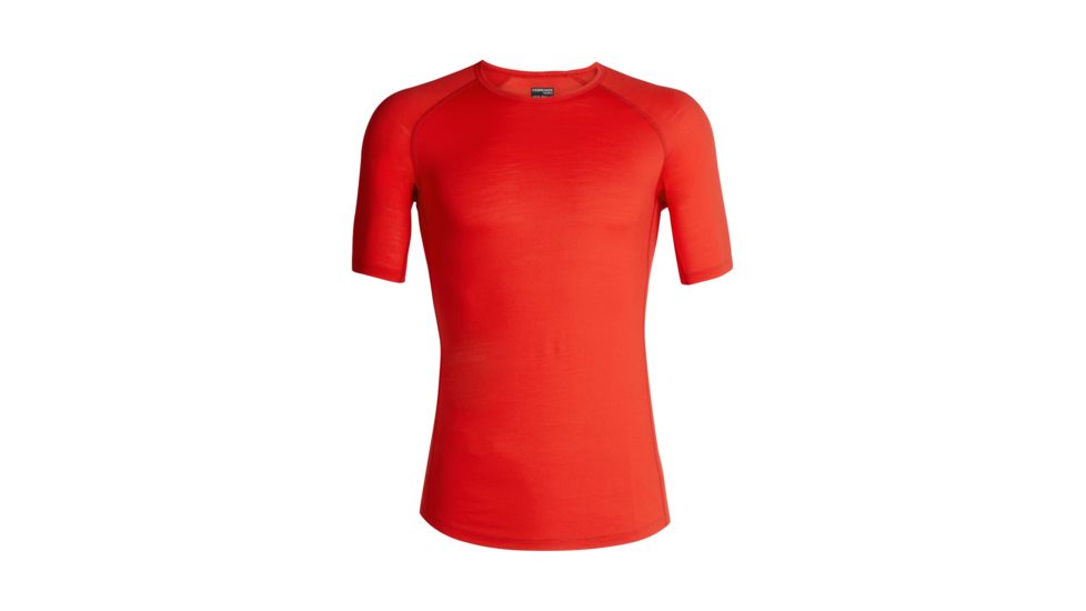Icebreaker 150 Zone SS Crewe, Chili Red/Monsoon, Small, 104346-601-S