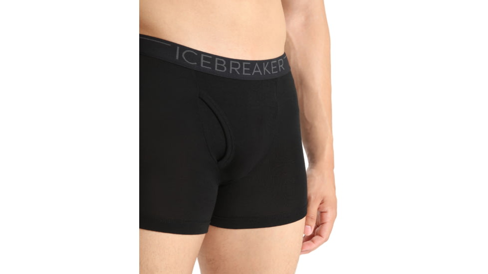 Icebreaker 175 Everyday Thermal Boxers w/ Fly - Mens, Black, Small, IB104485001S