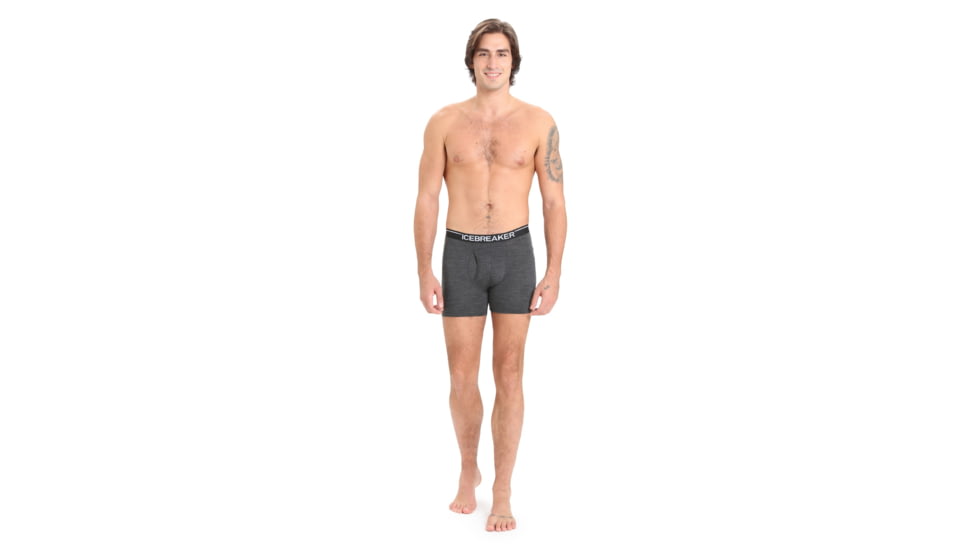Icebreaker Anatomica Boxers w/ Fly - Mens, Jet Heather, 2XL, IB103030011XXL