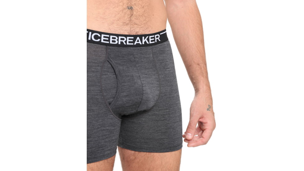 Icebreaker Anatomica Boxers w/ Fly - Mens, Jet Heather, 2XL, IB103030011XXL