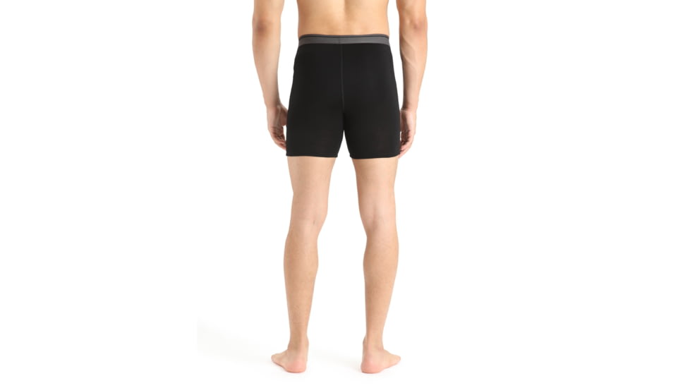 Icebreaker Anatomica Long Boxers - Mens, Black, Medium, IB103055010M