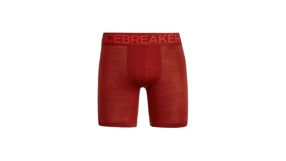 Icebreaker Anatomica Zone Long Boxers - Mens, SIENNA/CHILI RED, Large, 104114601L