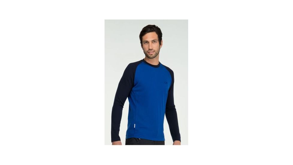 Icebreaker Body Fit Long Sleeve Crewe 260 - Men's-Cobalt/Admiral-Large