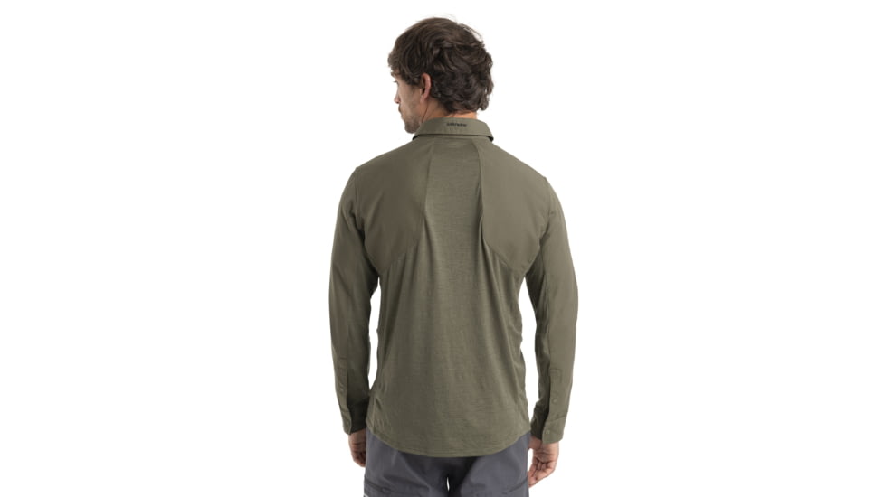 Icebreaker Hike Long Sleeve Top - Mens, Loden, Medium, IB0A56OJ069M