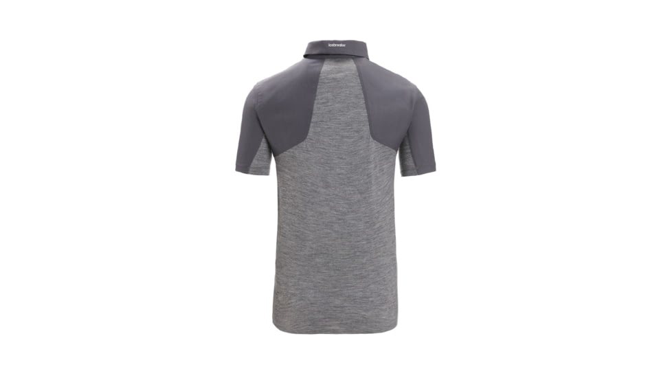 Icebreaker Hike Short Sleeve Top - Men's, Monsoon/Gritstone Heather/Cb, Extra Small, IB0A56OK789XS