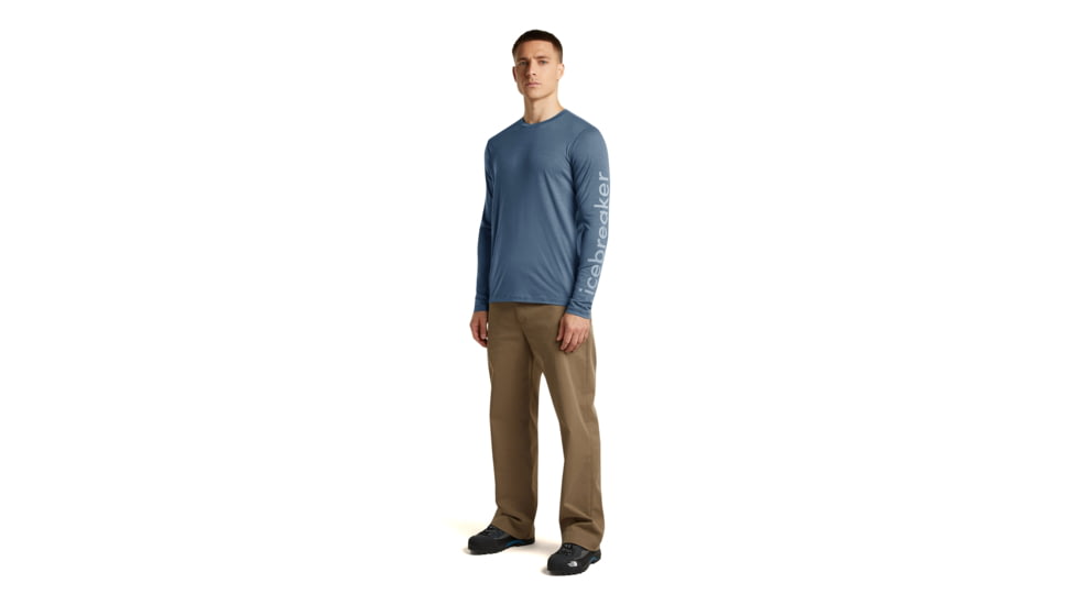 Icebreaker Merino 150 Tech Lite Long Sleeve IB Vertical Tee - Mens