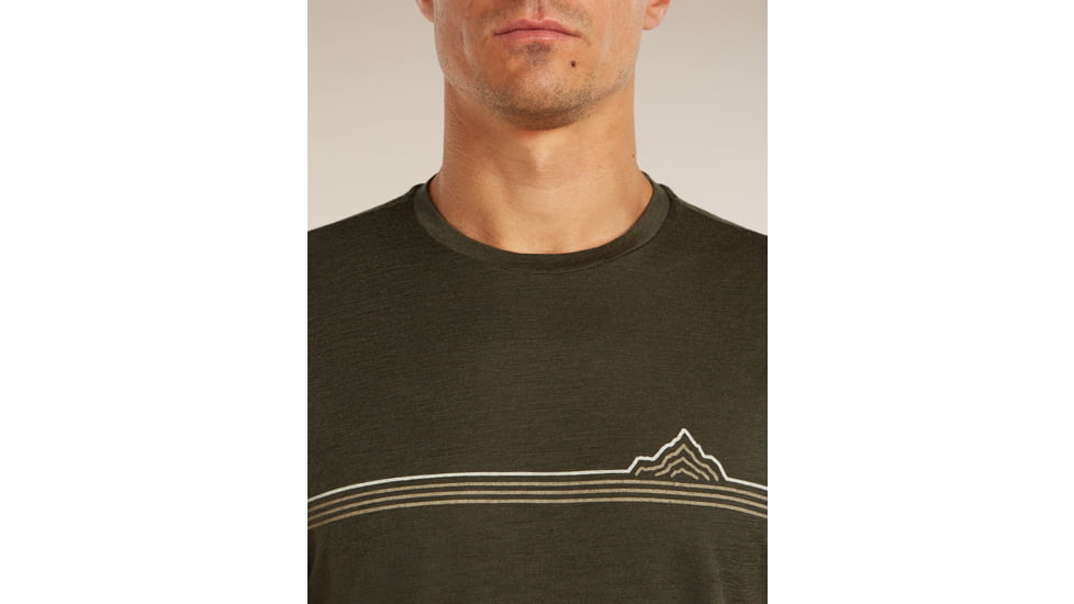 Icebreaker Merino 150 Tech Lite Short Sleeve Range Stripes T-Shirt - Mens