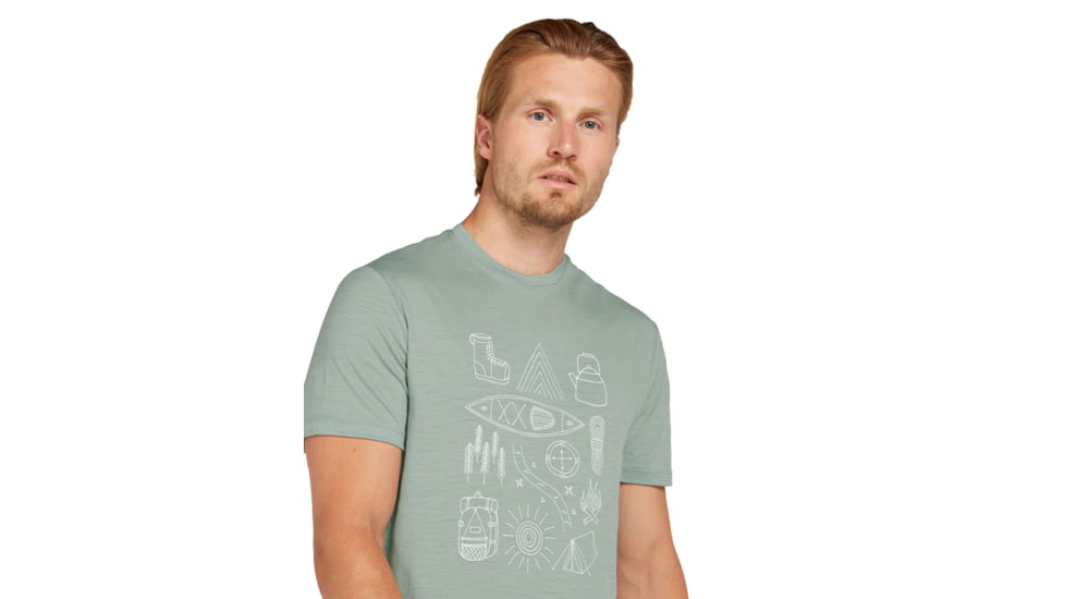 Icebreaker Men Merino 150 Tech Lite SS Tee Camp Essentials, Moss, XL, IB0A571X01GXL