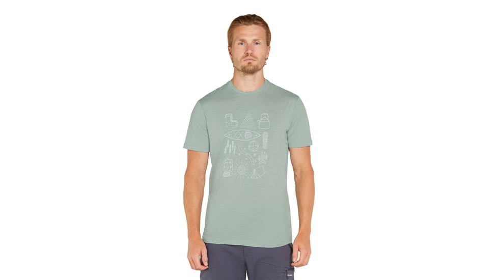 Icebreaker Men Merino 150 Tech Lite SS Tee Camp Essentials, Moss, XL, IB0A571X01GXL